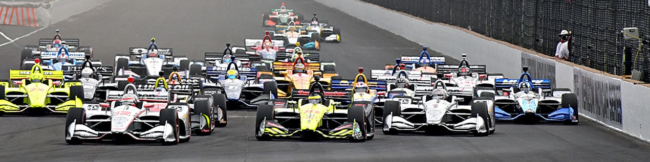 indy cars racing to through the start line Tuscaloosa